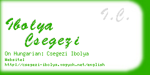 ibolya csegezi business card